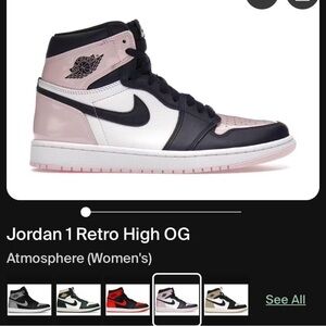 Jordan 1 Retro High OG Women's Sneakers - Black and Pink